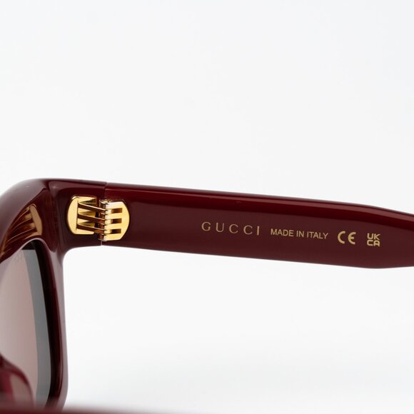 Gucci Women Sunglasses Burgundy Brown Cat Eye GG1773S 003 BRAND NEW - Picture 7 of 13